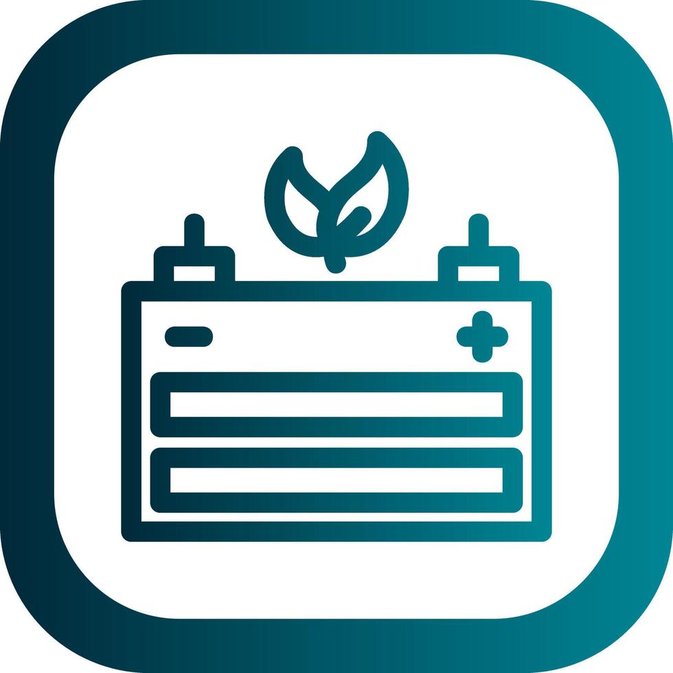 Bio Battery Vector Icon Design