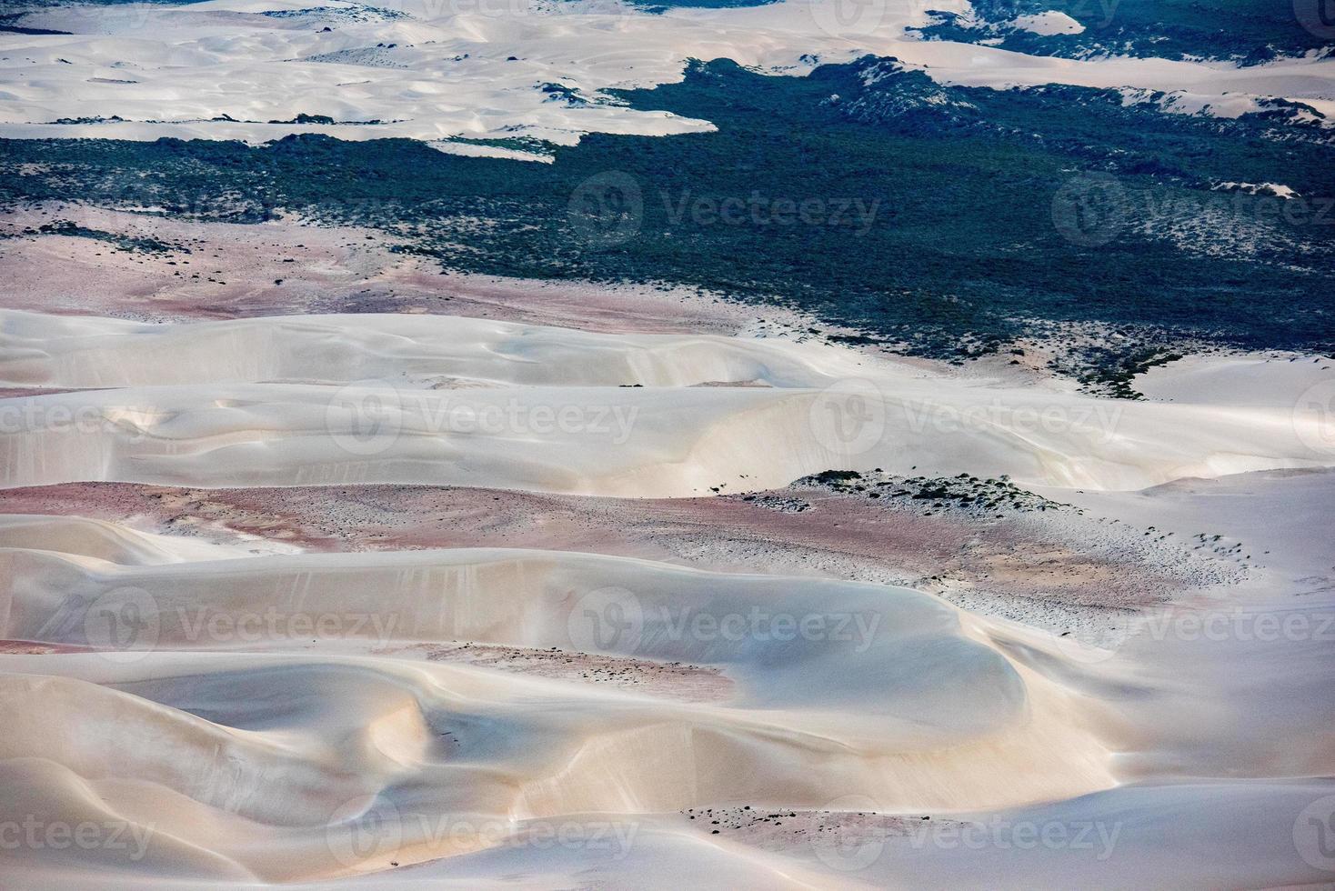 sand dunes aerial view in shark bay Australia photo