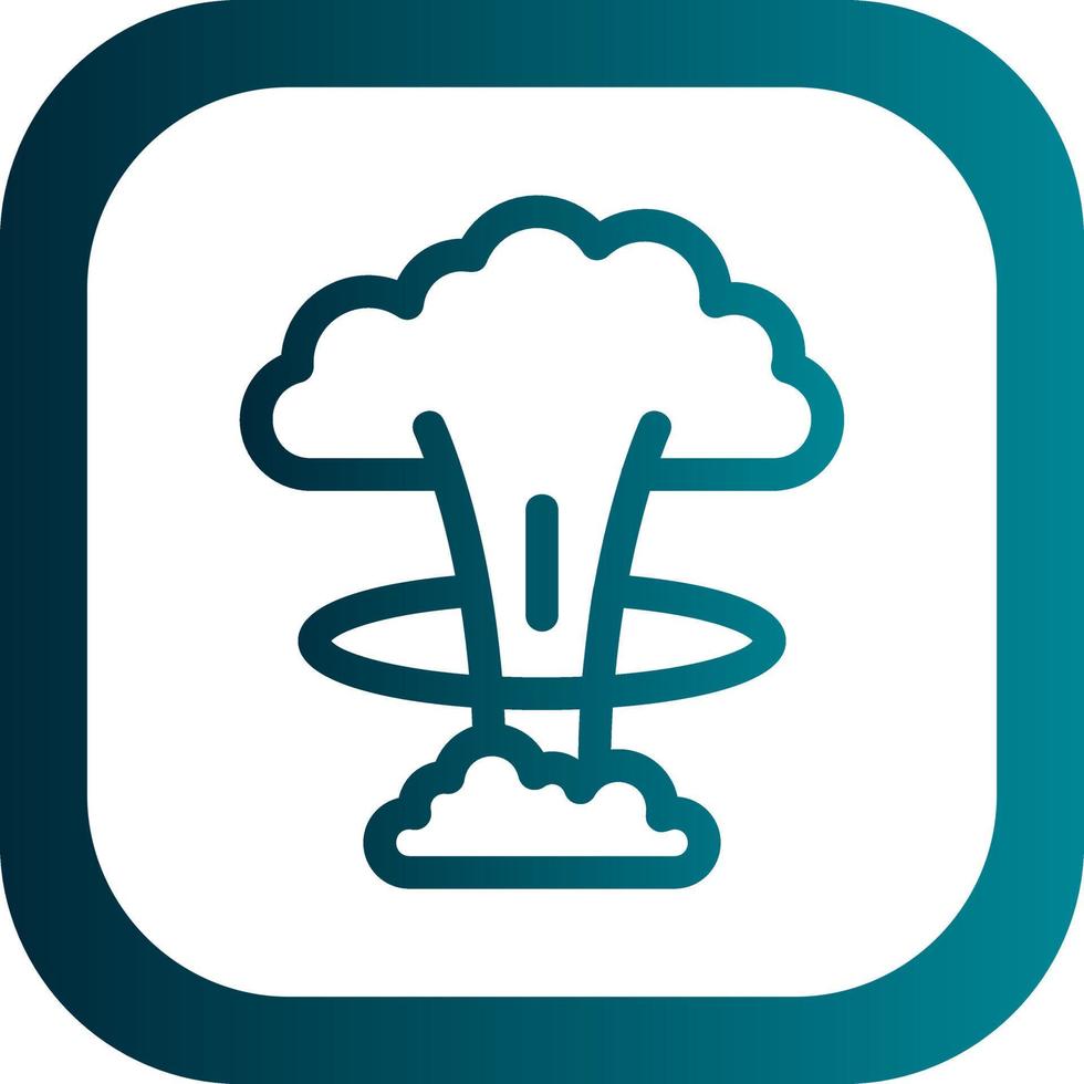 Nuclear Explosion Vector Icon Design