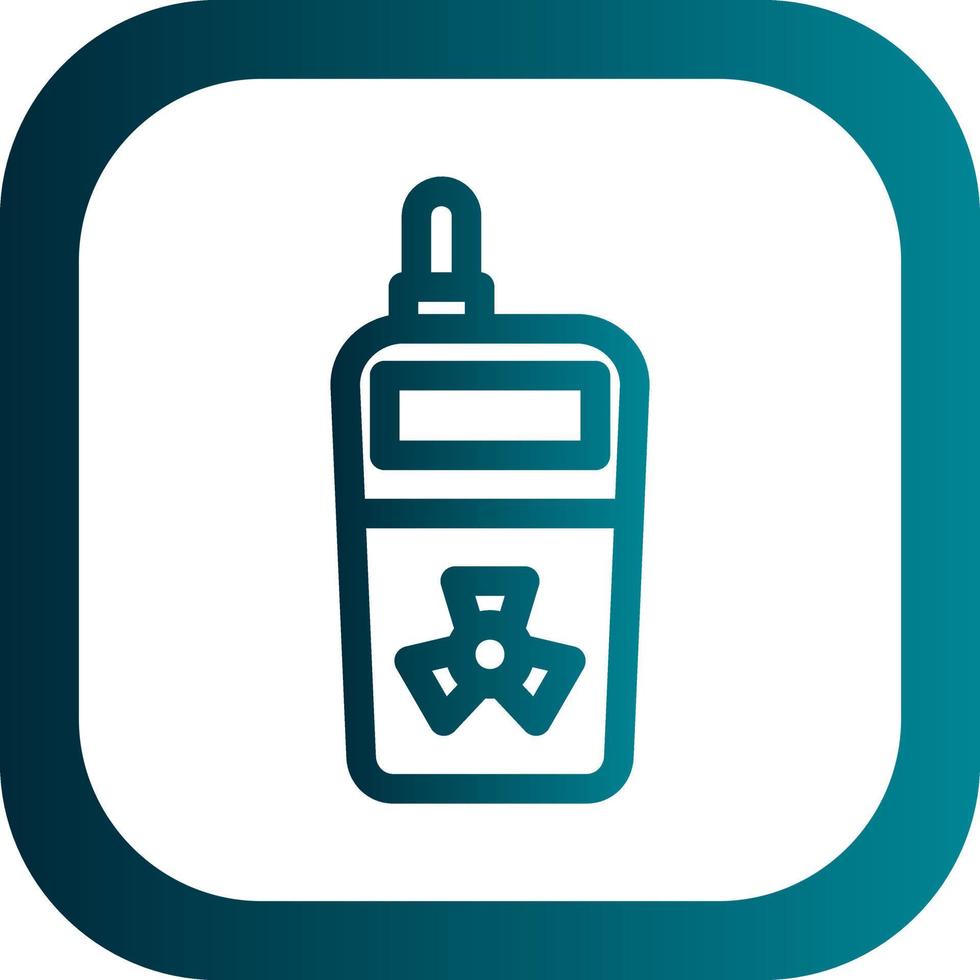 Radiation Detector Vector Icon Design