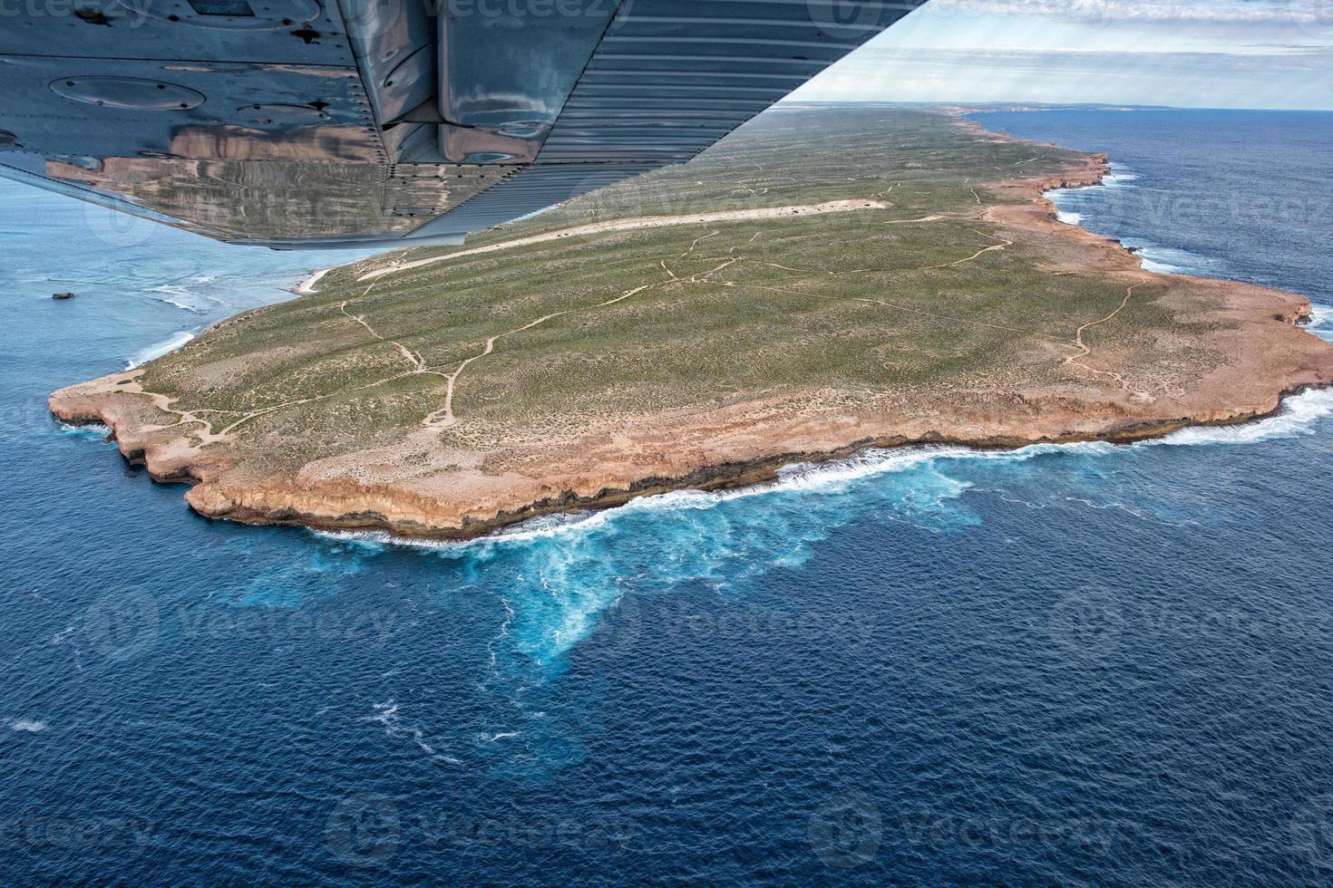 steep point blue ocean aerial view in shark bay Australia photo