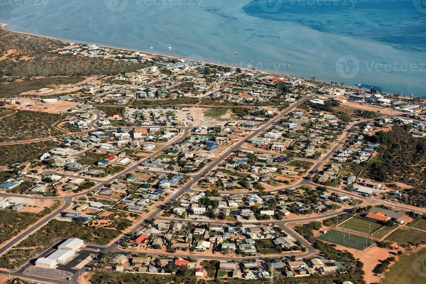 denham pueblo aéreo ver en tiburón bahía Australia foto