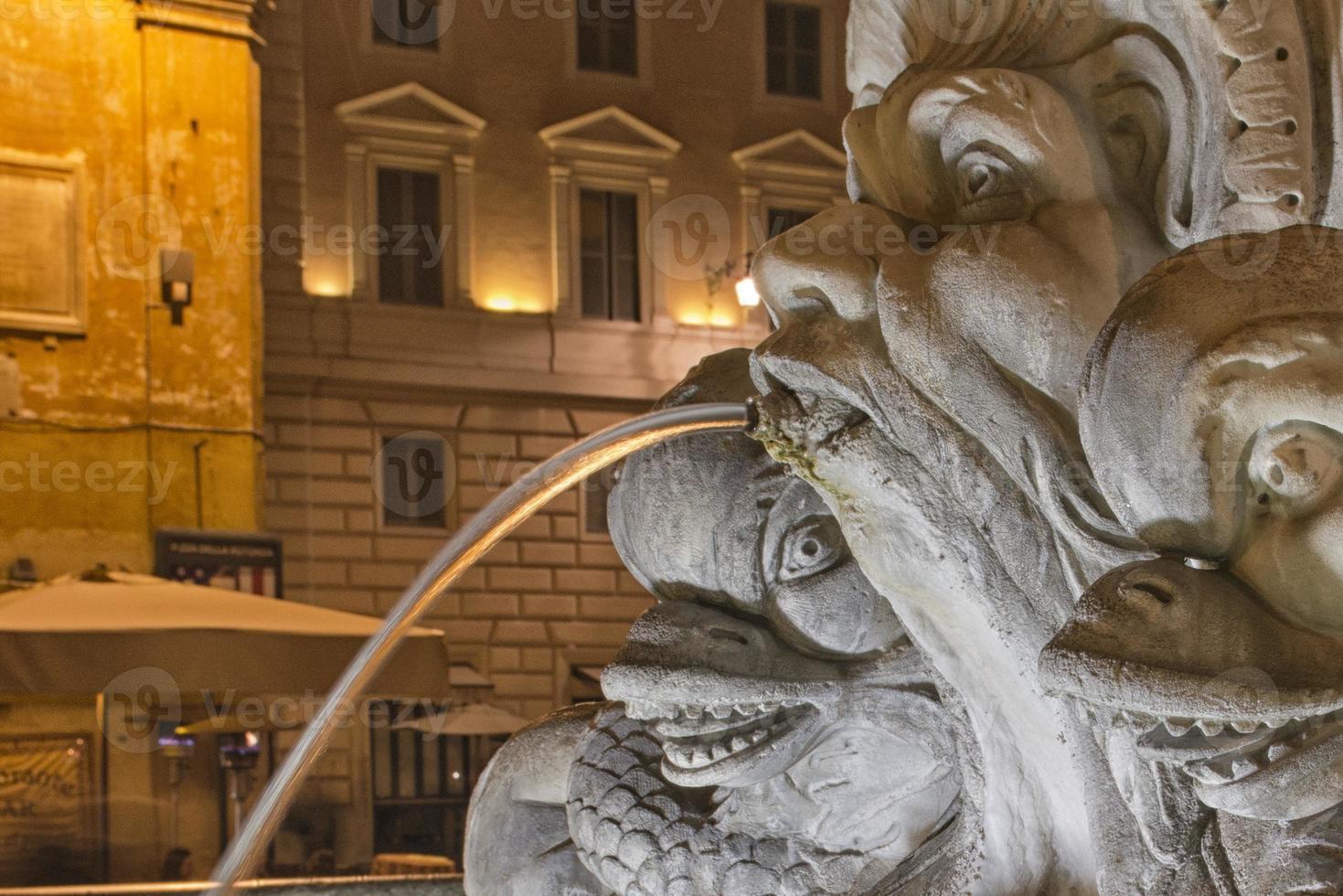 Rome pantheon place fountain photo