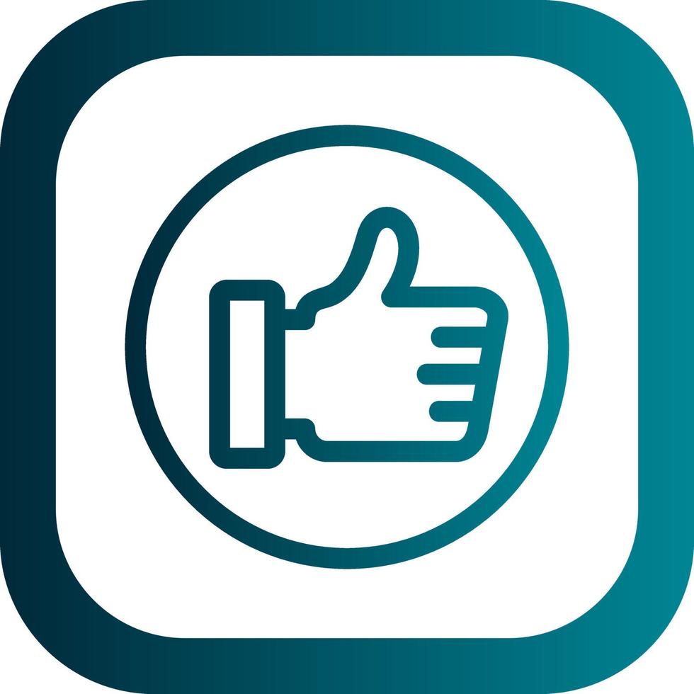 Thumbs Up Vector Icon Design