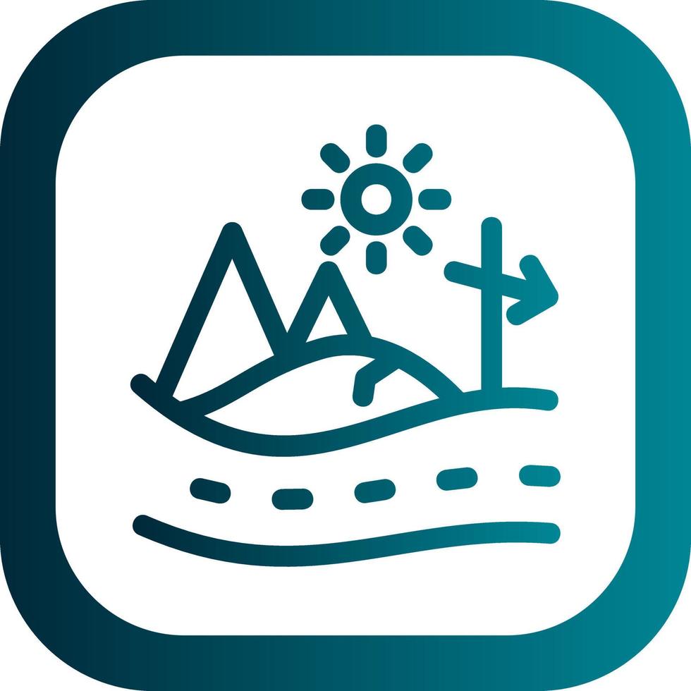 Desert Road Vector Icon Design