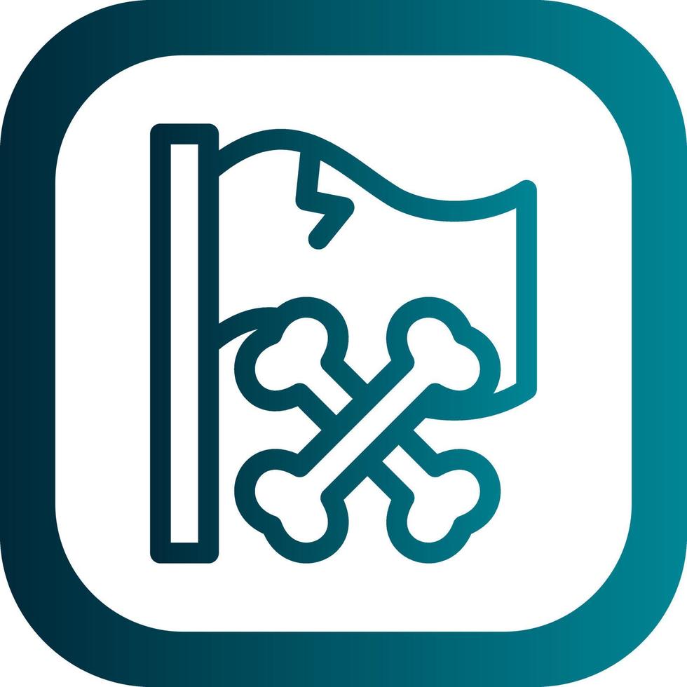 Pirate Flag Vector Icon Design