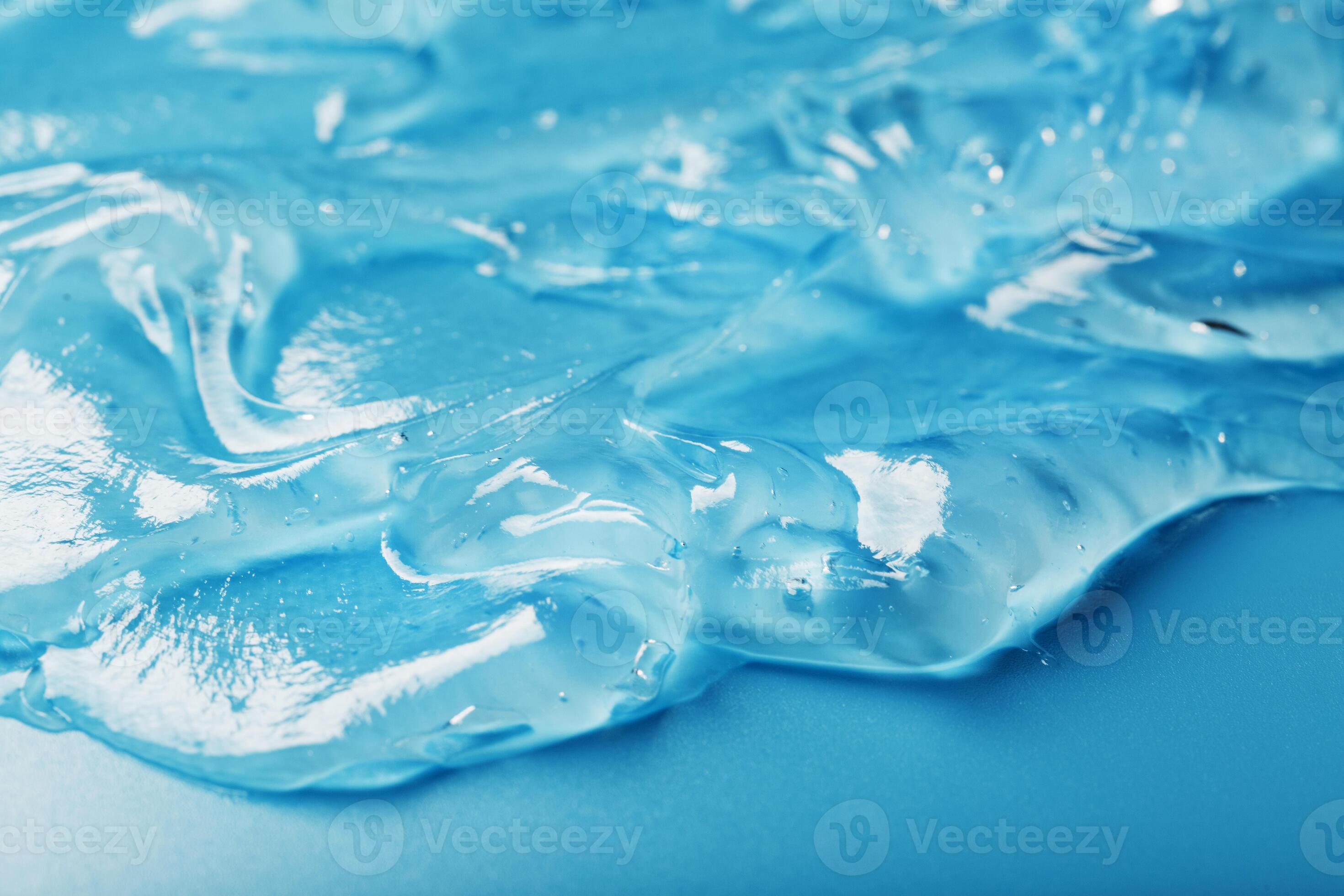 Gel with hyaluronic acid in the form of a smear of glossy texture on a