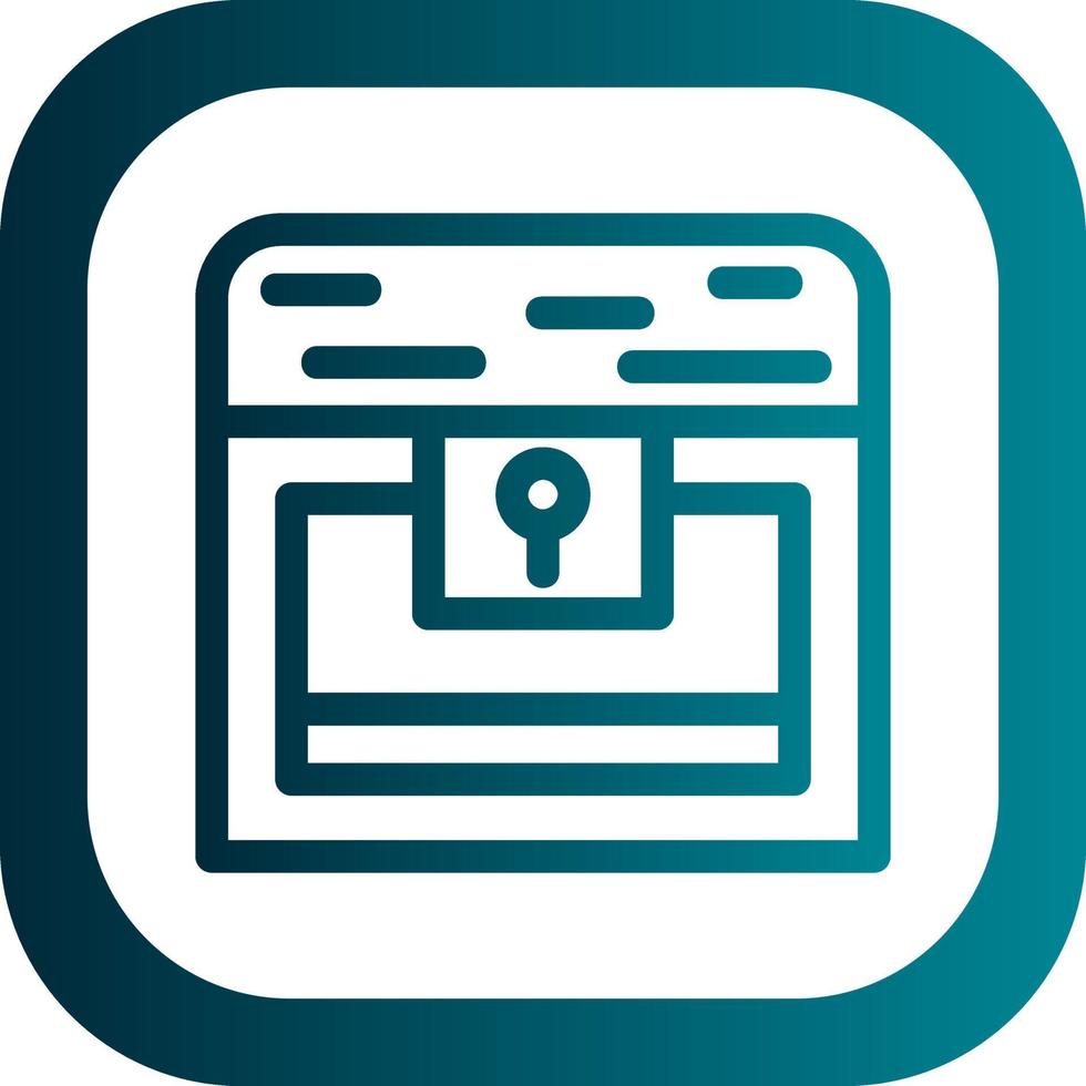 Desert Treasure Chest Vector Icon Design