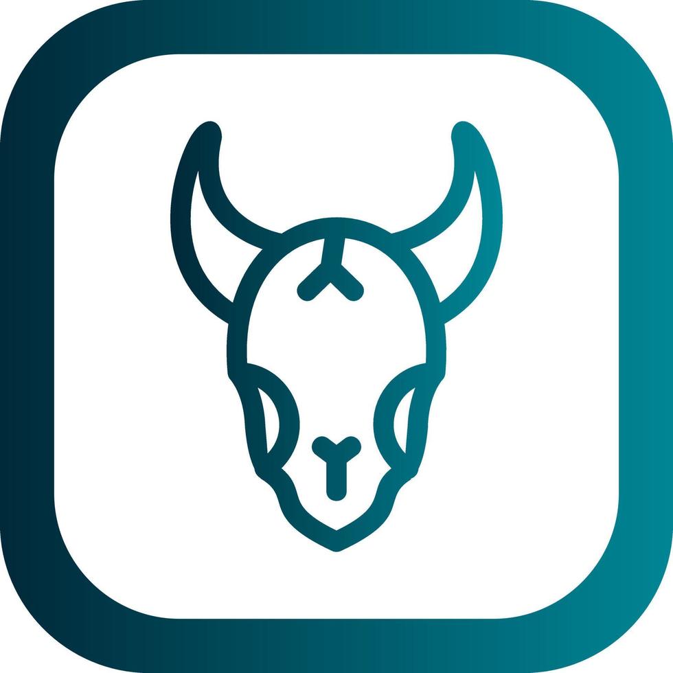 Bull Skull Vector Icon Design