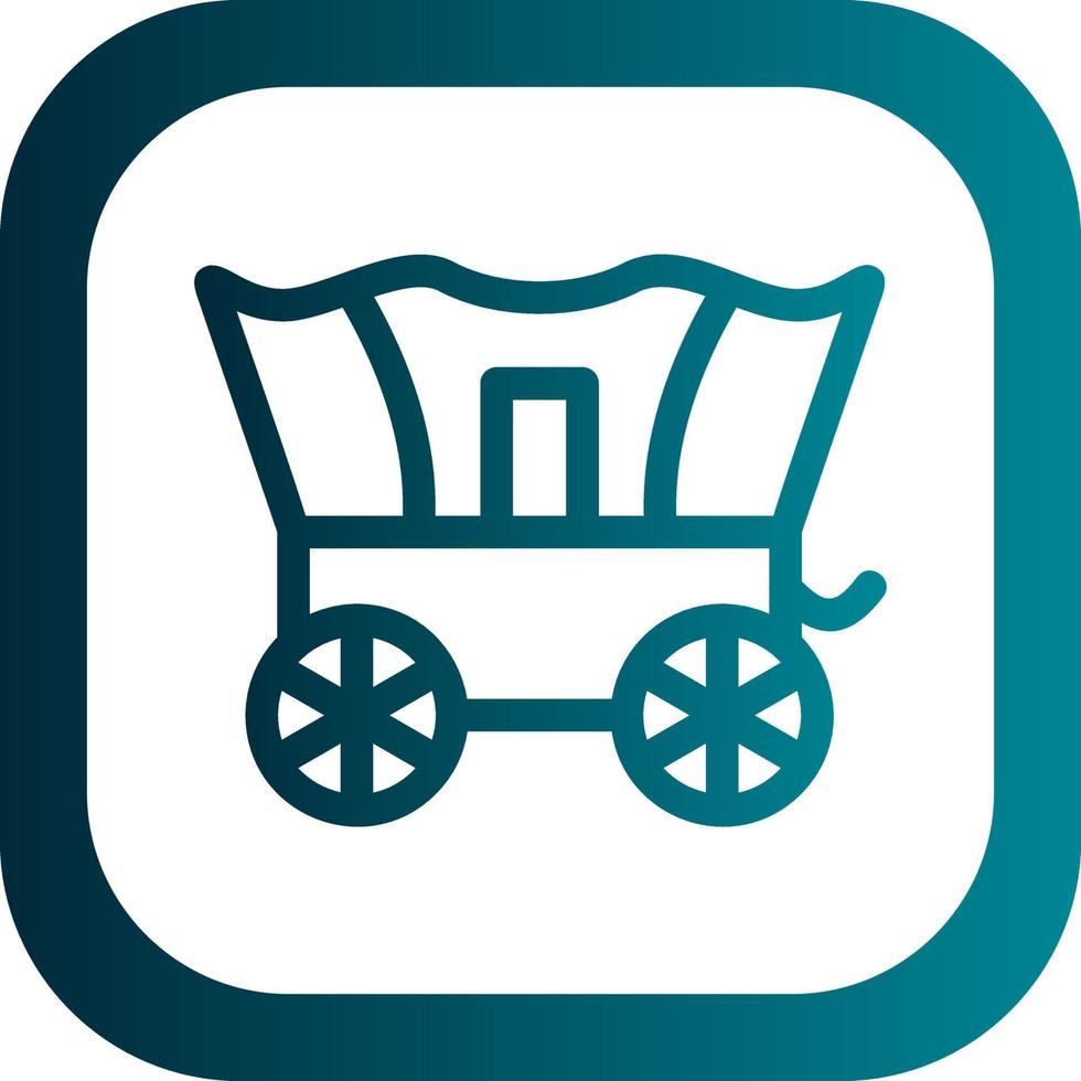 Desert Carriage Vector Icon Design