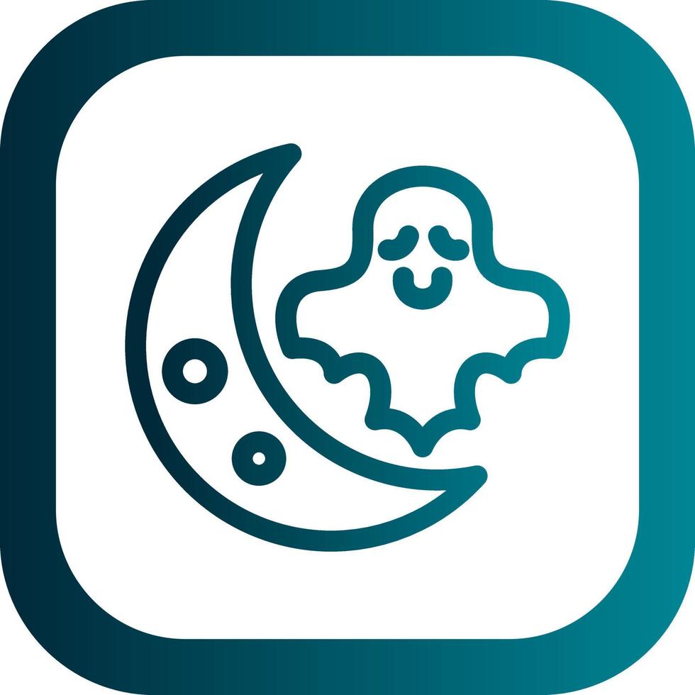 diseño de icono de vector de luna de halloween