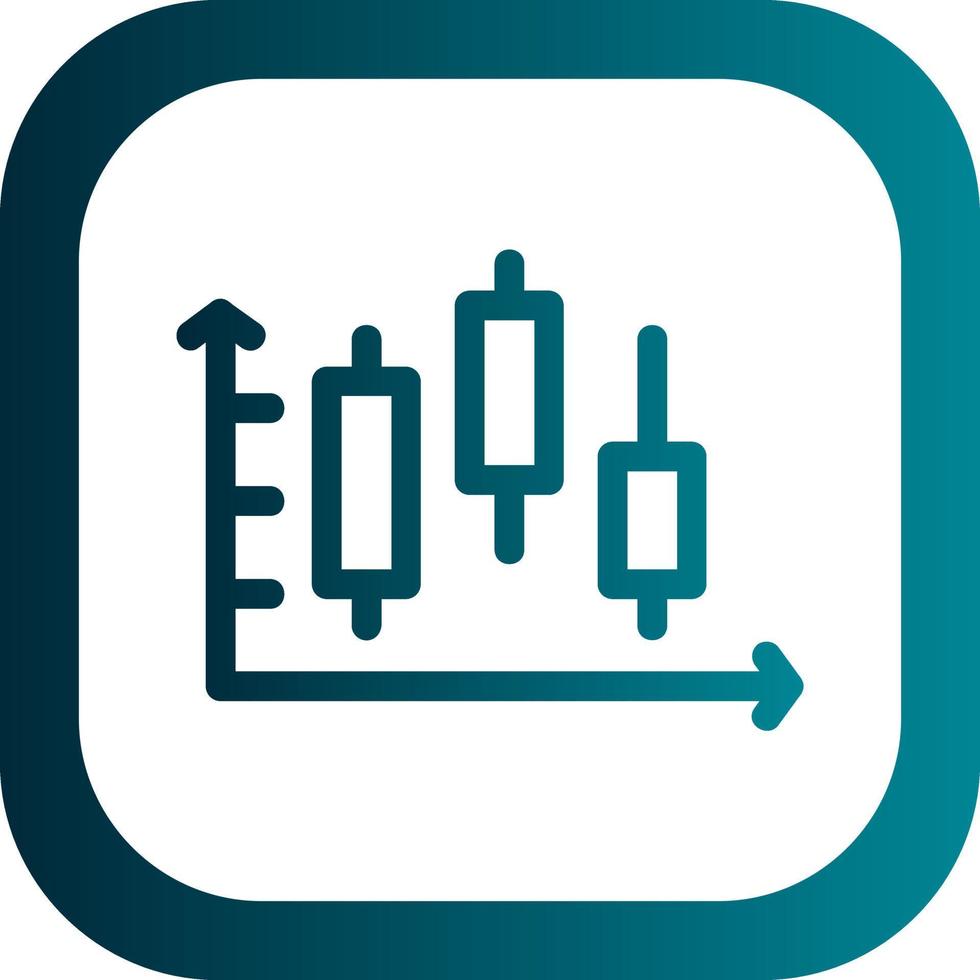 Candlestick Chart Vector Icon Design