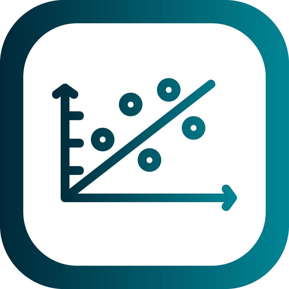 diseño de icono de vector de diagrama de dispersión