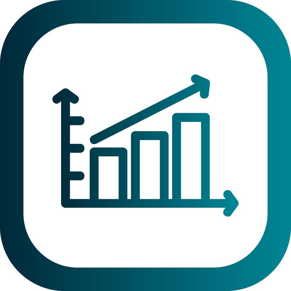 Escalating Bar Graph Vector Icon Design