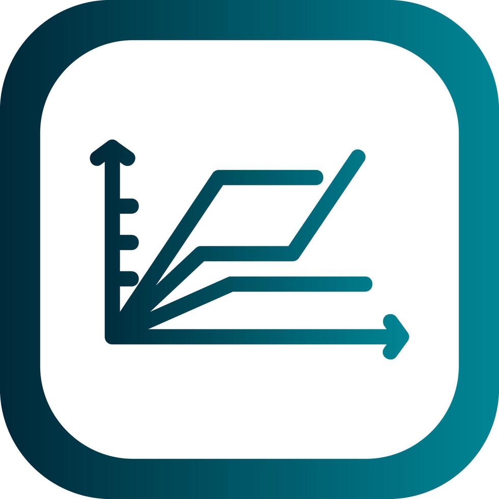 Multiple Line Graph Vector Icon Design