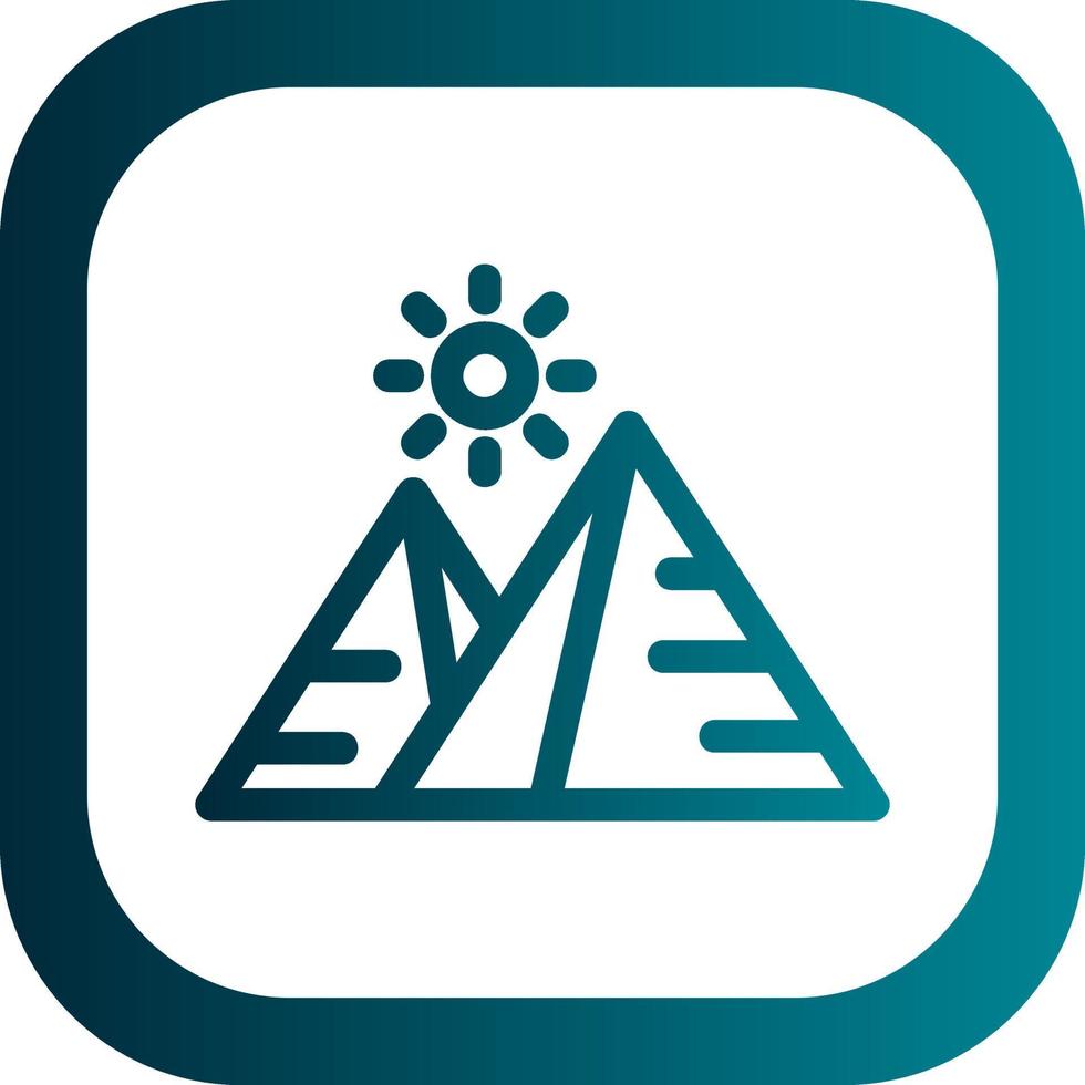 Desert Pyramids Vector Icon Design