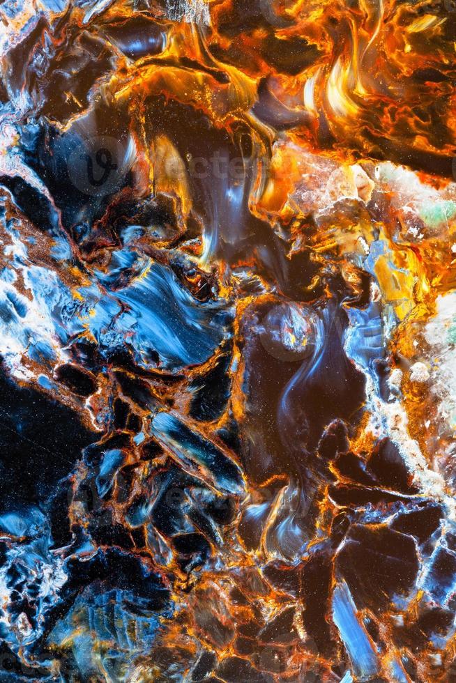 textura de petersita de halcón ojo mineral piedra preciosa foto
