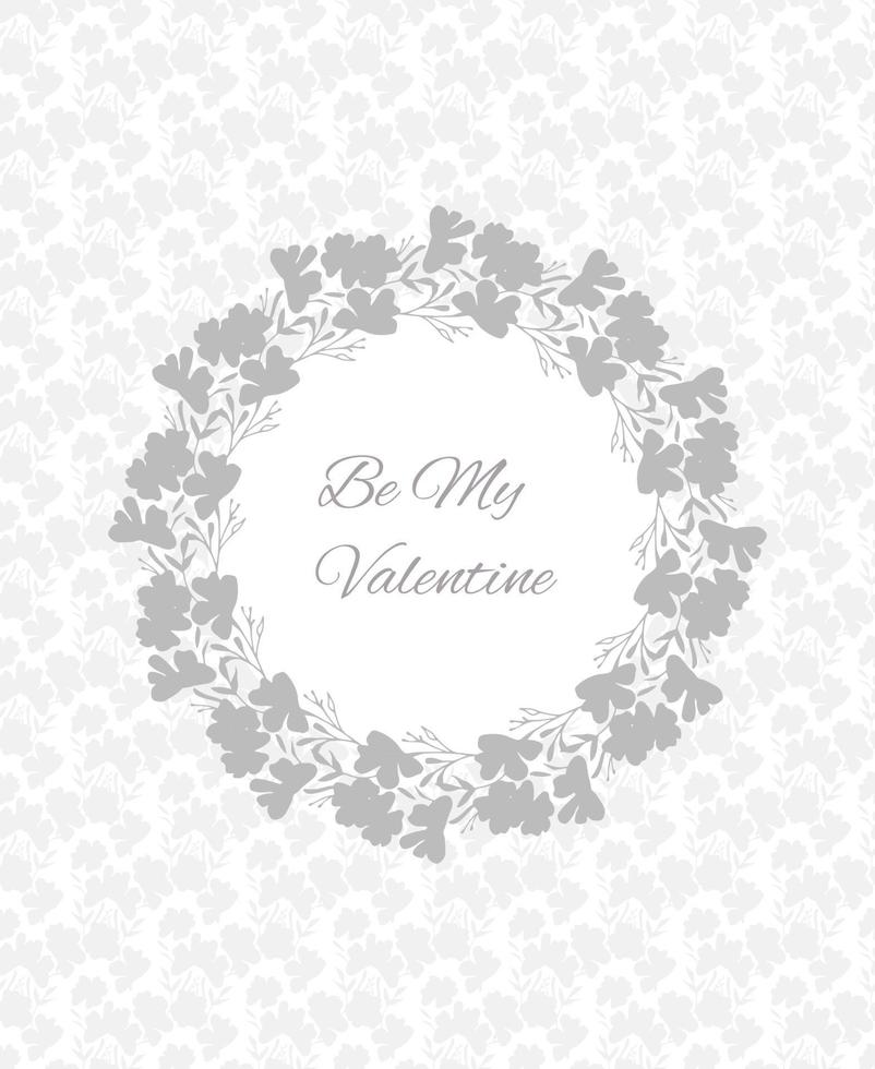 Invitation card with a text Be My Valentine vector