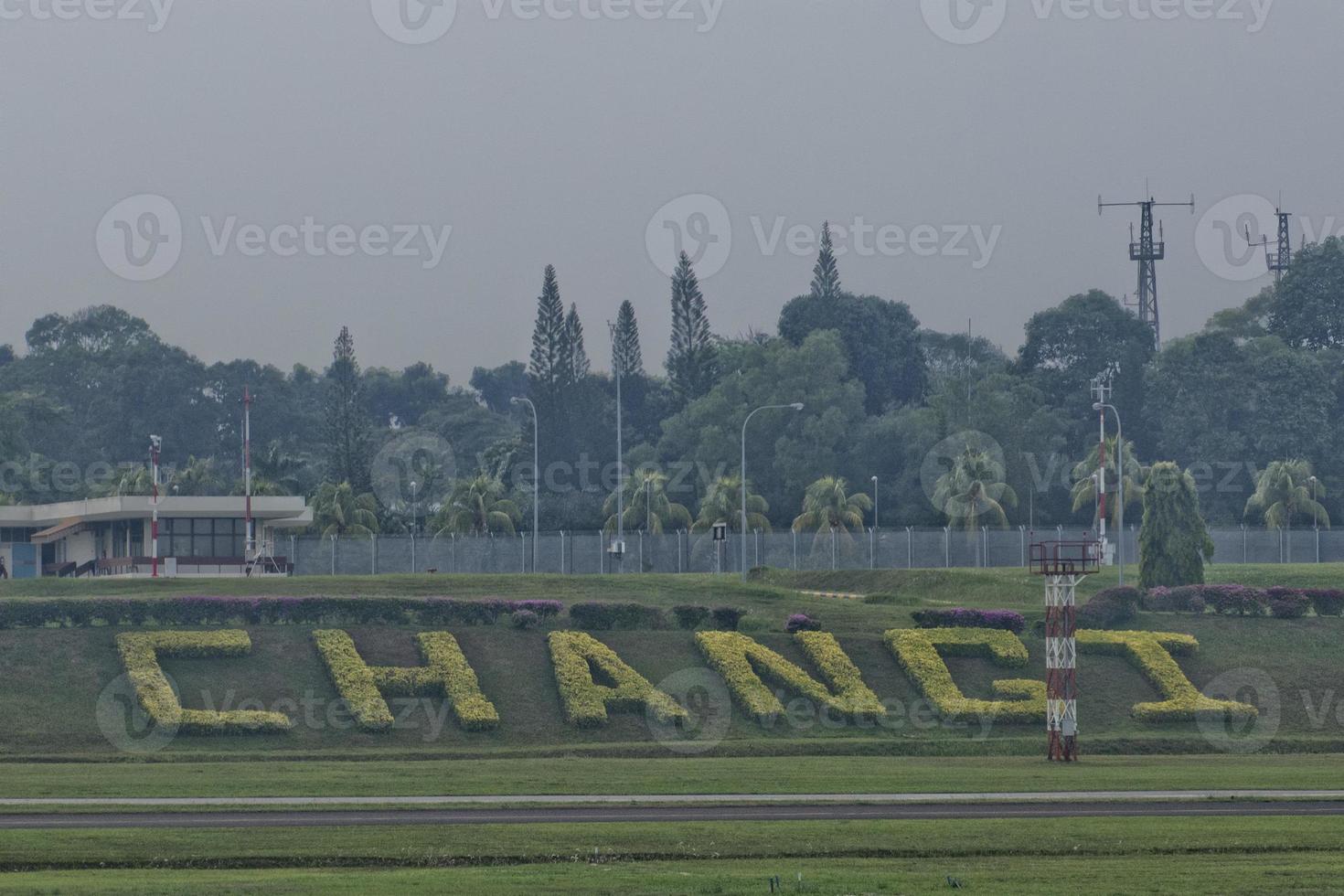 singapore airport grass sign photo