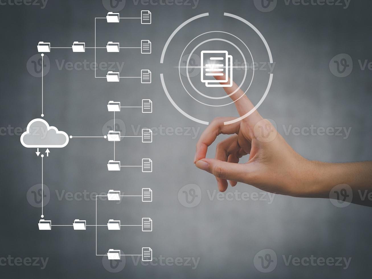 document management system On the online database, manage files, knowledge and documents in the organization efficiently. with ERP system technology photo