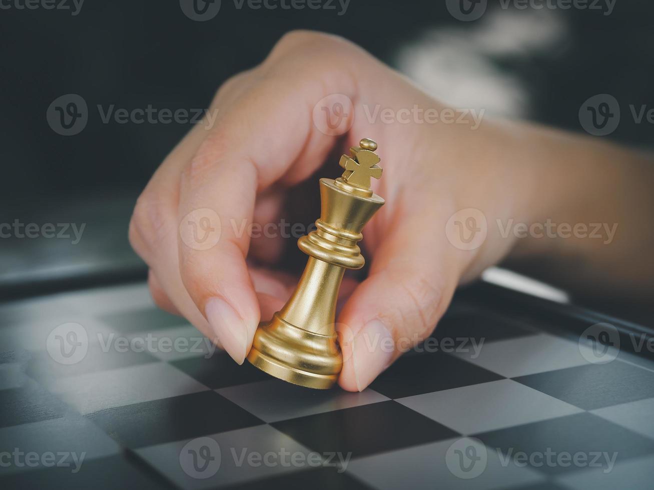 The King in battle chess game stand on chessboard with black isolated  background. Concept business strategy, planning and decision.3d rendering.  9248072 Stock Photo at Vecteezy