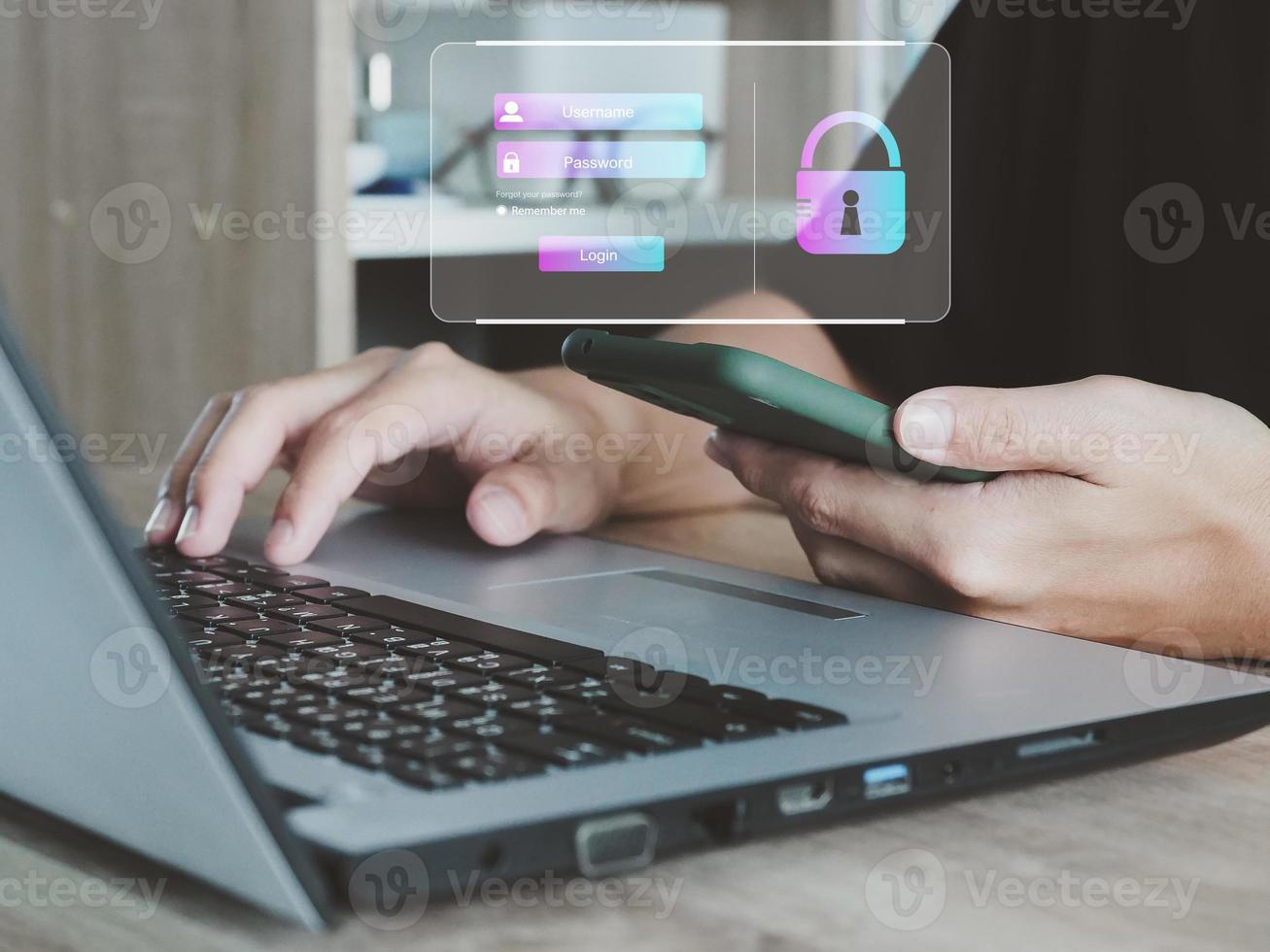 Log in to digital security. Access to individual privacy information cyber security photo