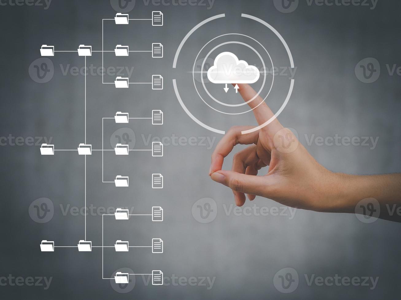 Cloud document management system On the online database, manage files, knowledge and documents in the organization efficiently. with ERP system technology photo