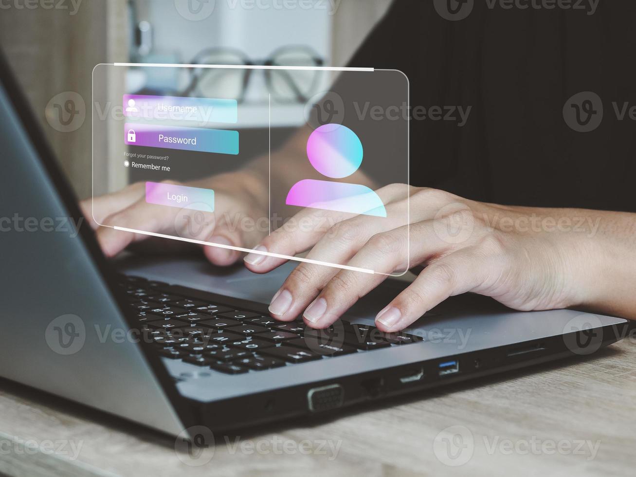 Log in to digital security. Access to individual privacy information cyber security photo