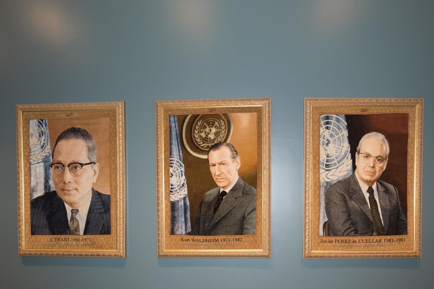 NEW YORK - USA - 11 JUNE 2015 United Nations past president hall photo