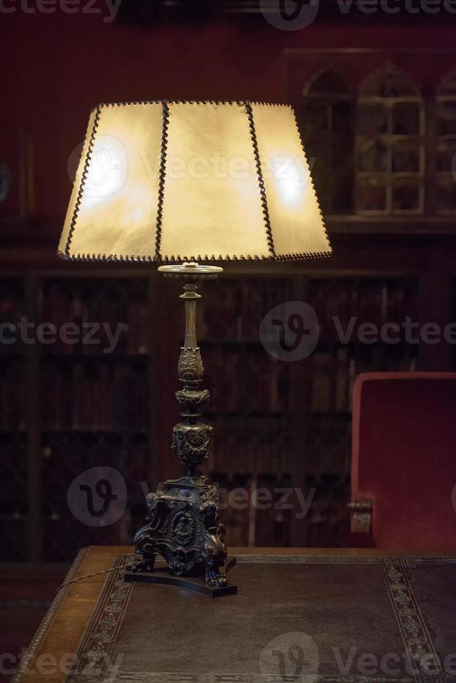 old lamp on a desk photo