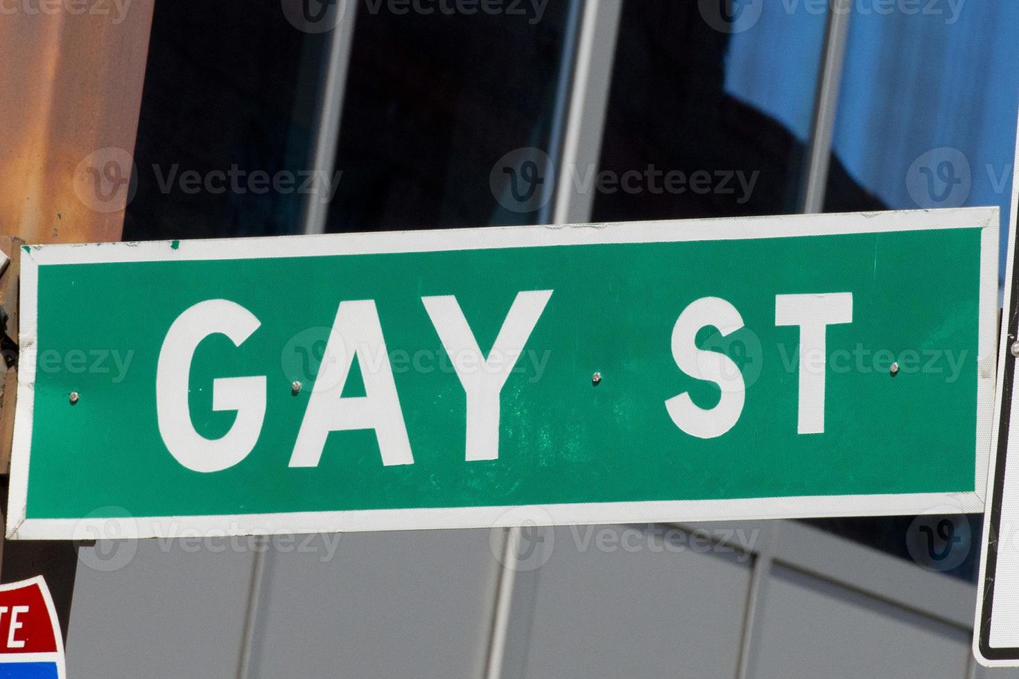 Gay Street green traffic sign photo