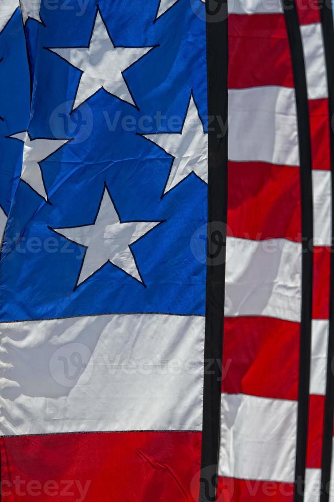 detalle de rayas y estrellas de la bandera americana de estados unidos foto