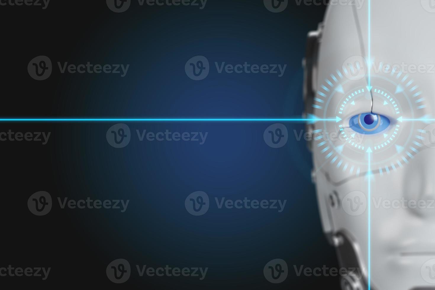 Scan the robot's eyes, the use of replacement eyes in action. robot vision photo