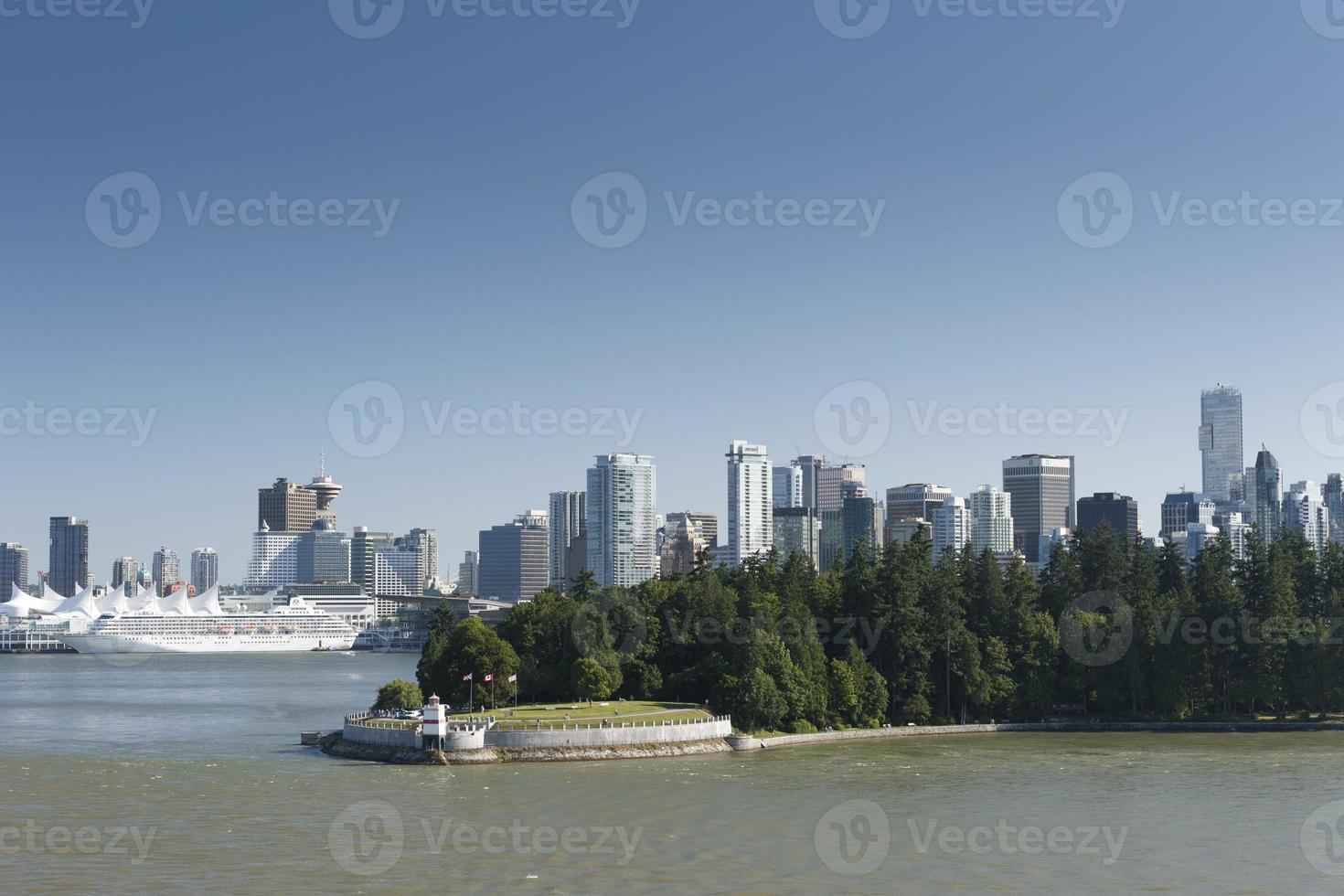 Vancouver view with cruise harbour photo