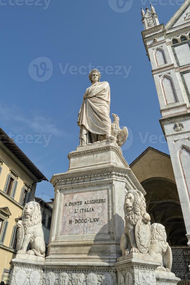 Dante Statue outside santa croce florence photo