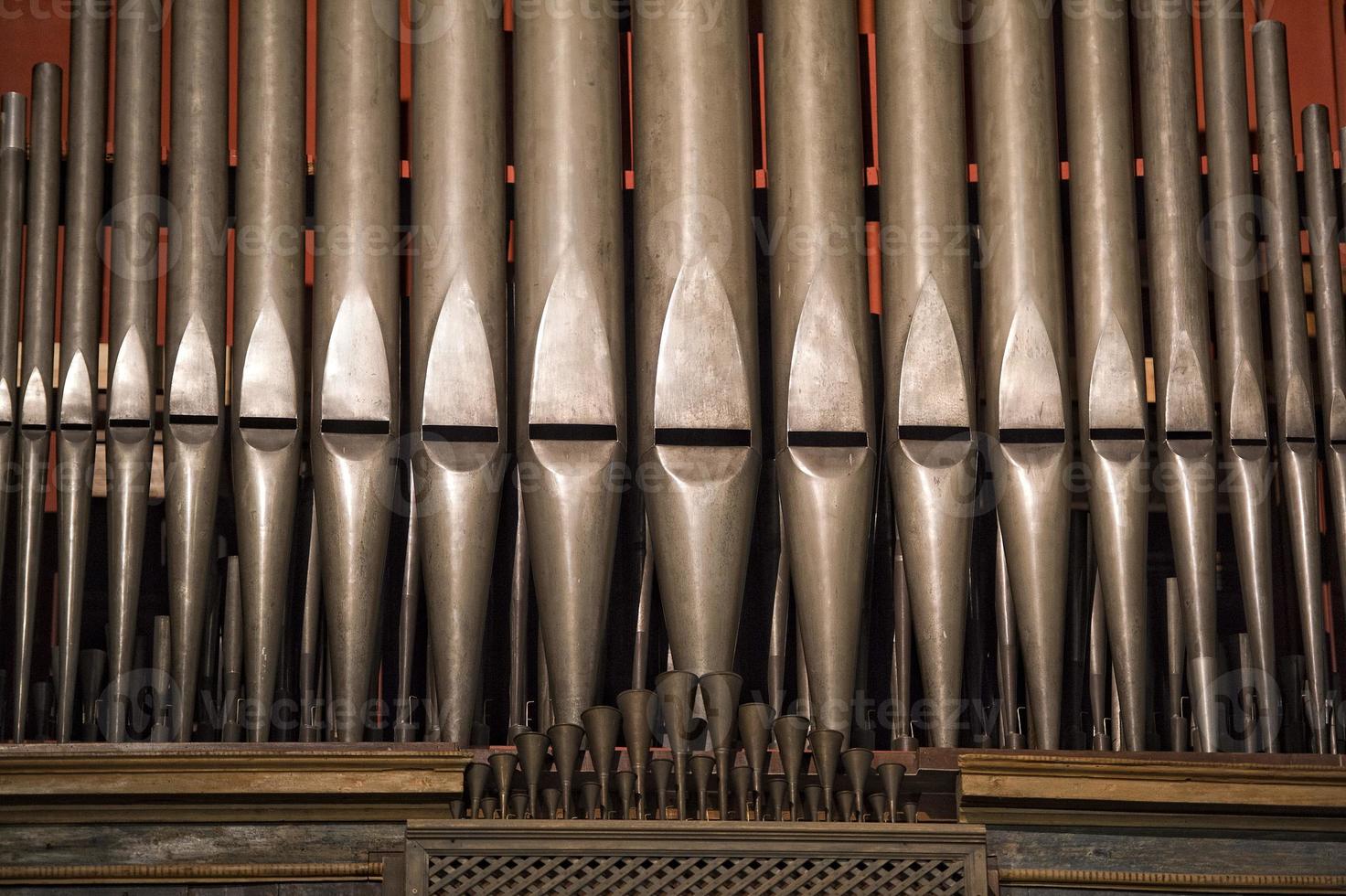 antique old italian church organ photo