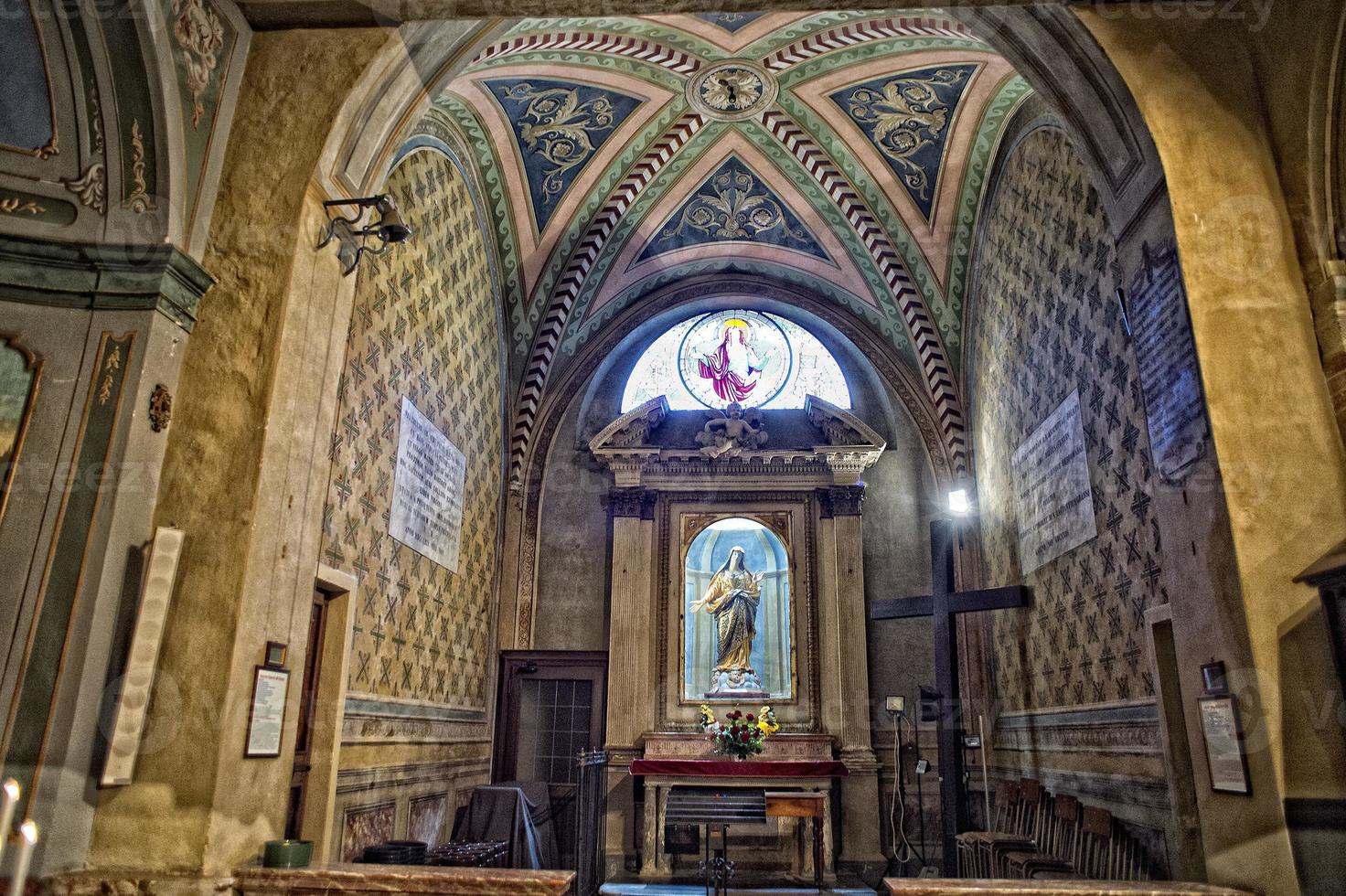 medieval church internal view photo