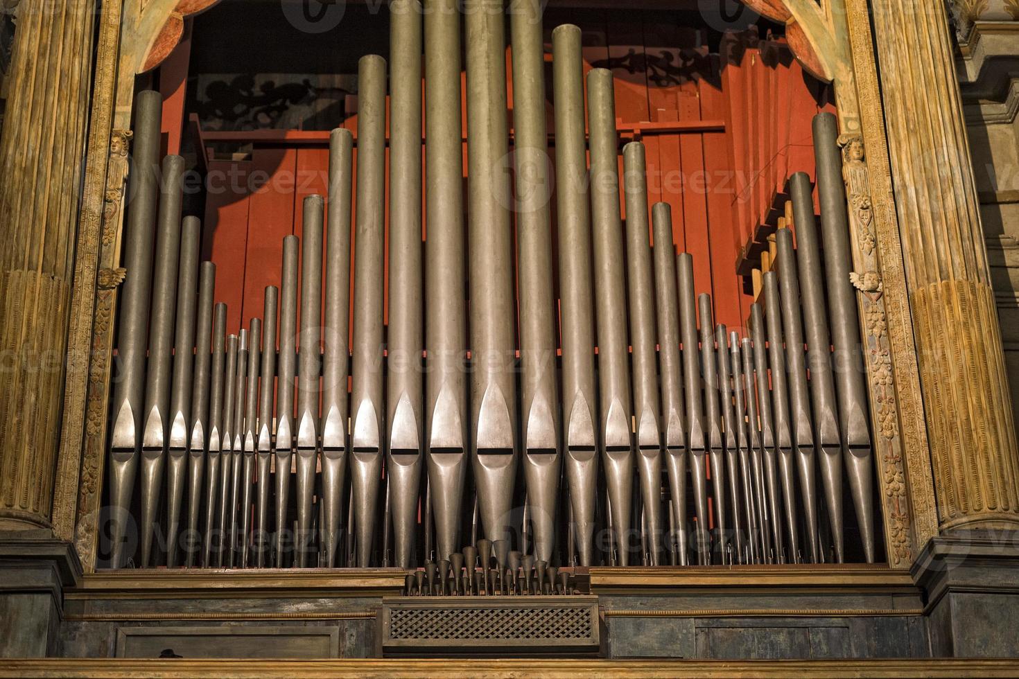 antique old italian church organ photo