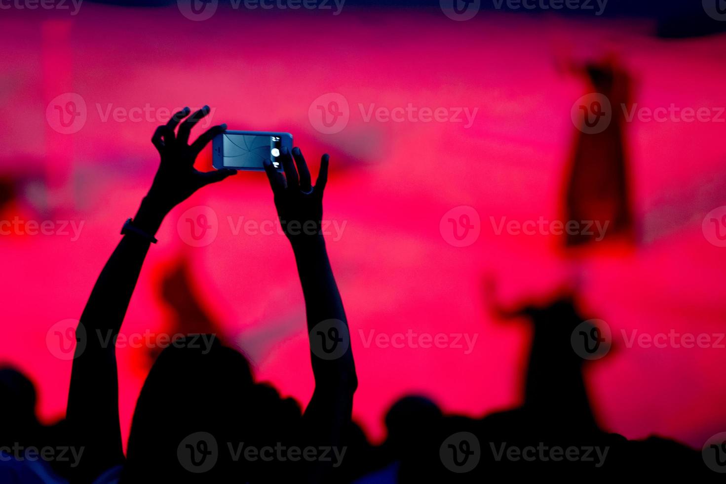 Silhouette of smartphone while photographing photo
