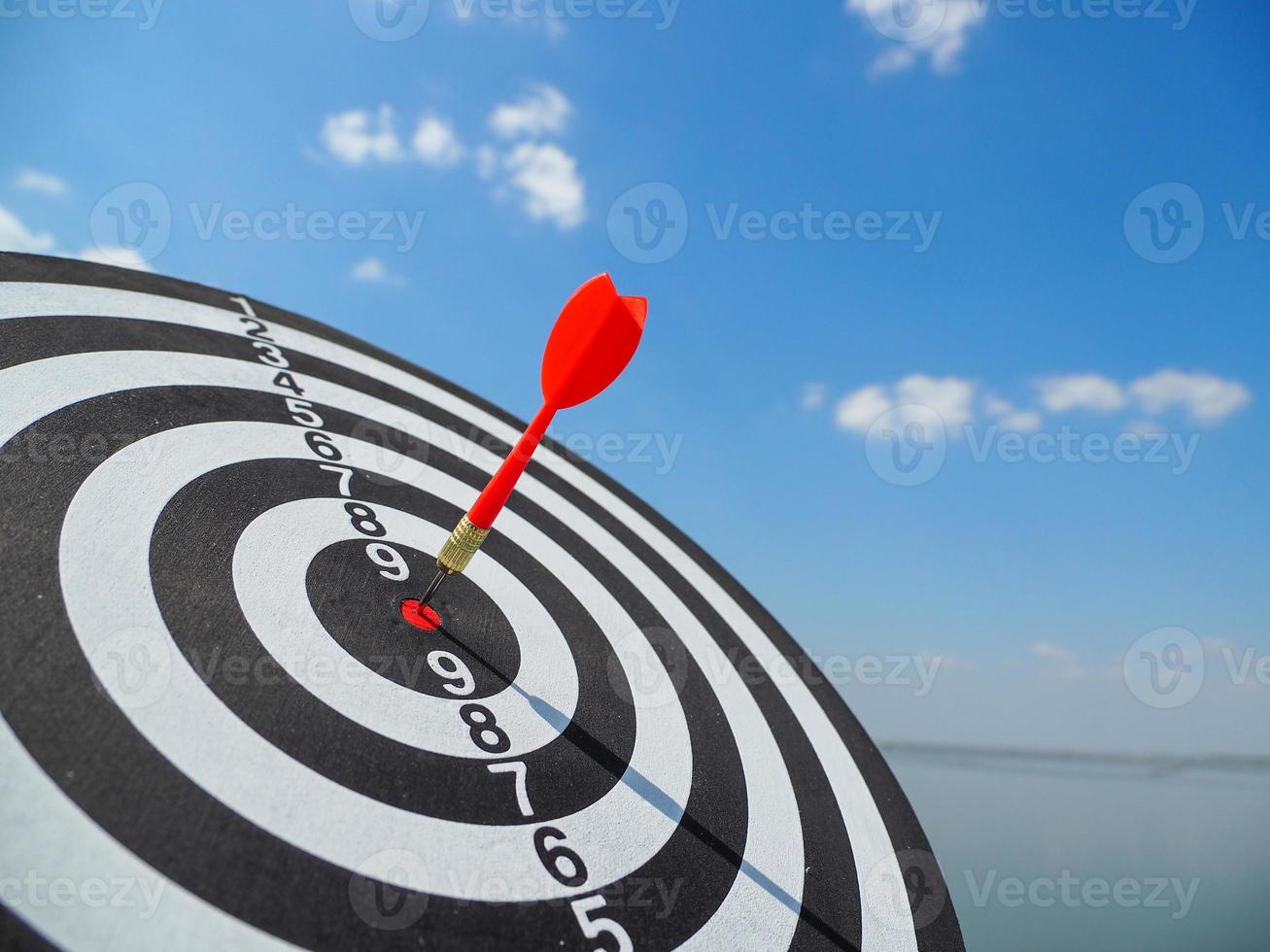 success target business darts red target in the center background is a large sea photo