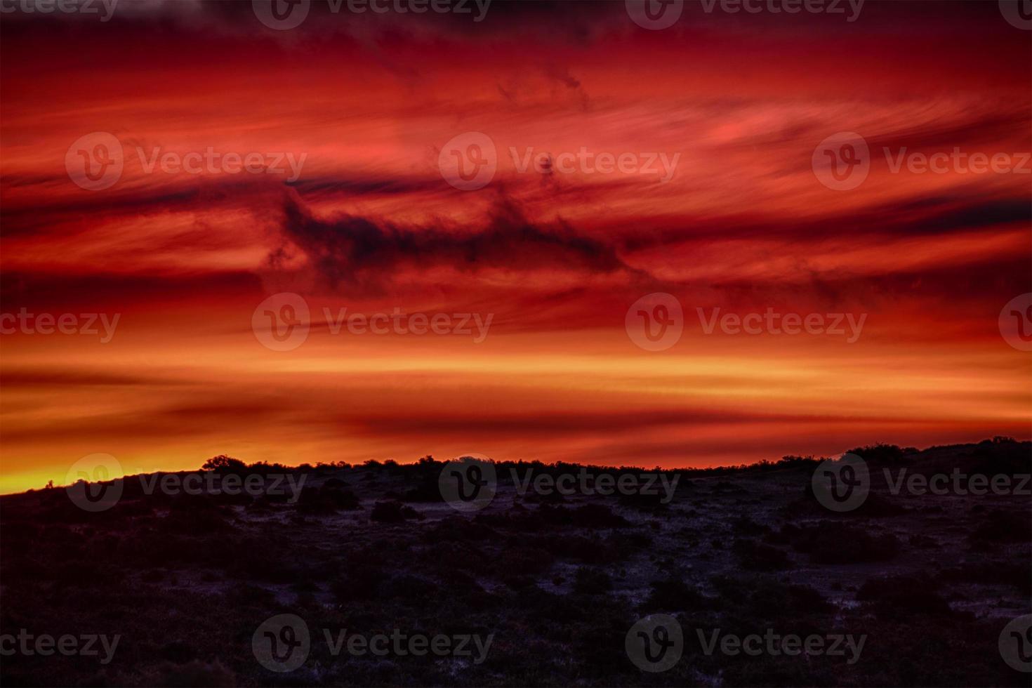 red sunset background in patagonia photo