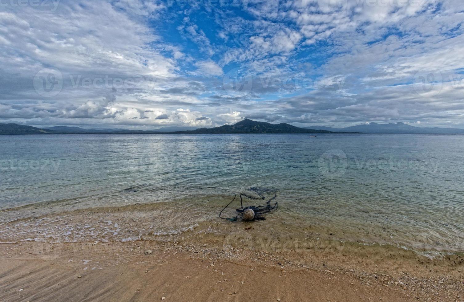 Siladen turquoise tropical paradise island photo