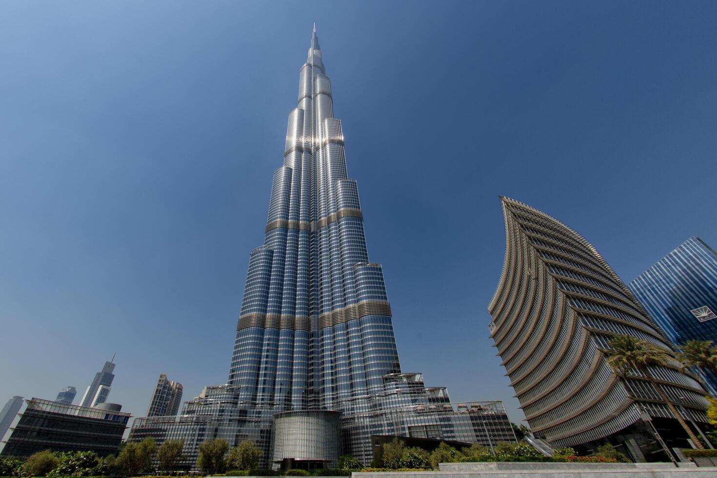 DUBAI, UAE - OCTOBER 2012 Burji Khalifa horizontal the highest building in the world Dubai Skyline photo