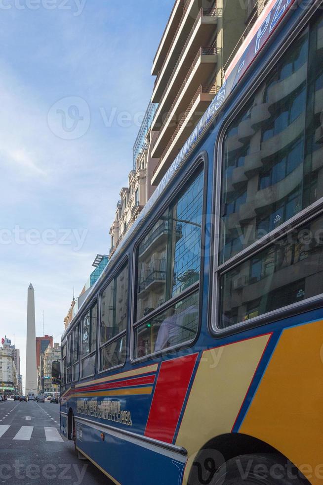 colorful public bus in Buenos Aires photo