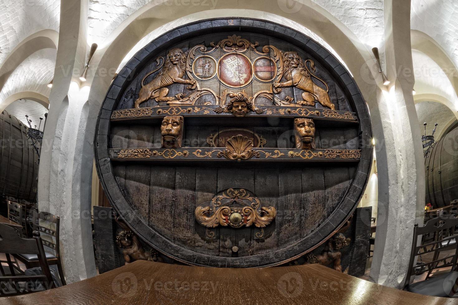 Wine Barrel in a cellar in Germany photo