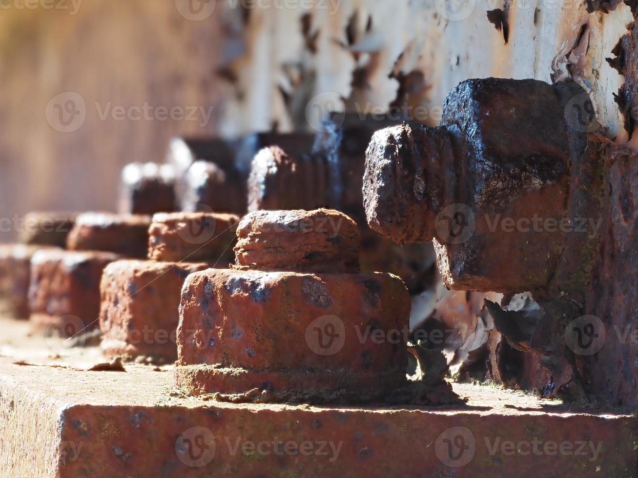 rusted bolt steel bridge photo