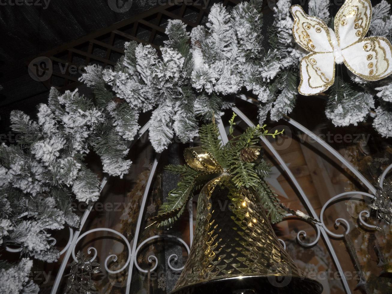 xmas ornaments and decorations close up detail photo