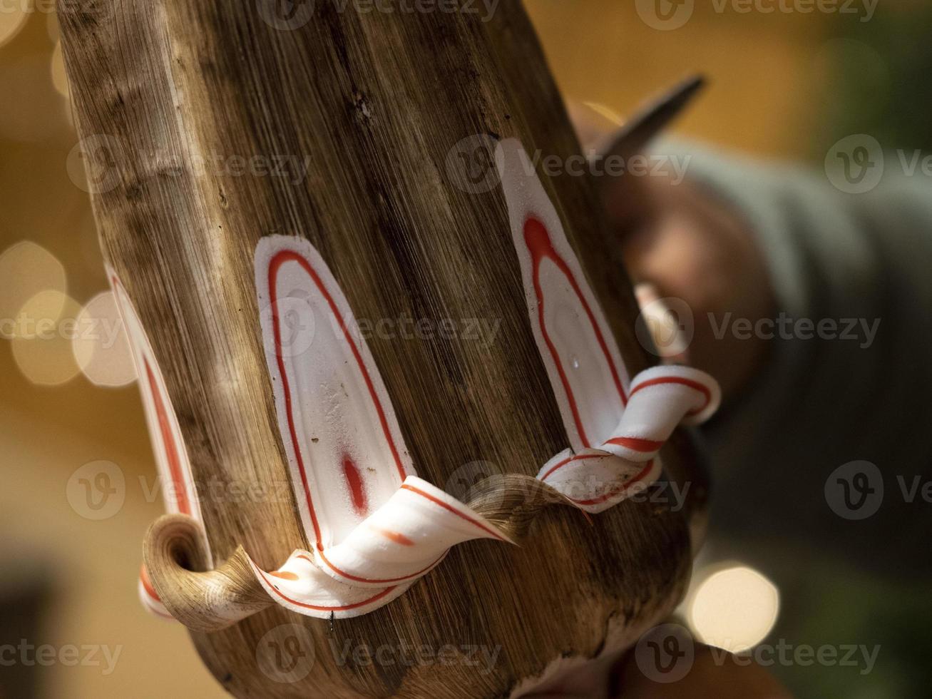 hand made artisanal wax candle making photo