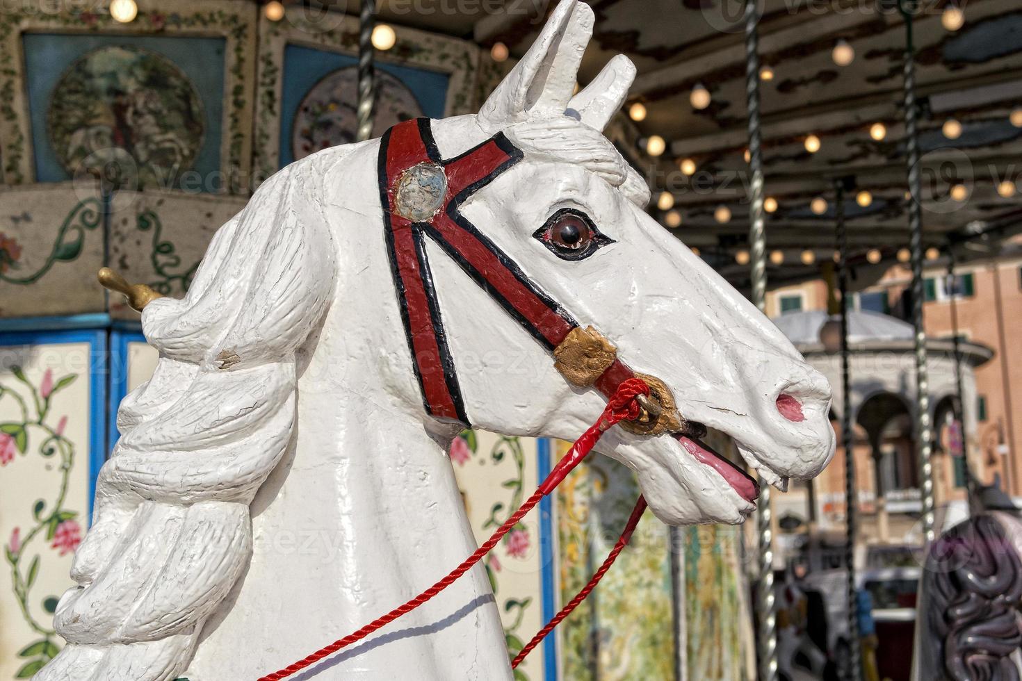 old carousel horse photo