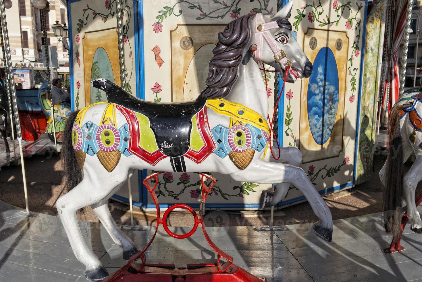 old carousel horse photo